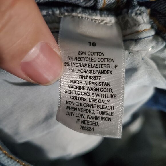 A.N.A Jeans Womens Size 16 Blue High-Rise Straight Distressed Denim - Picture 4 of 12